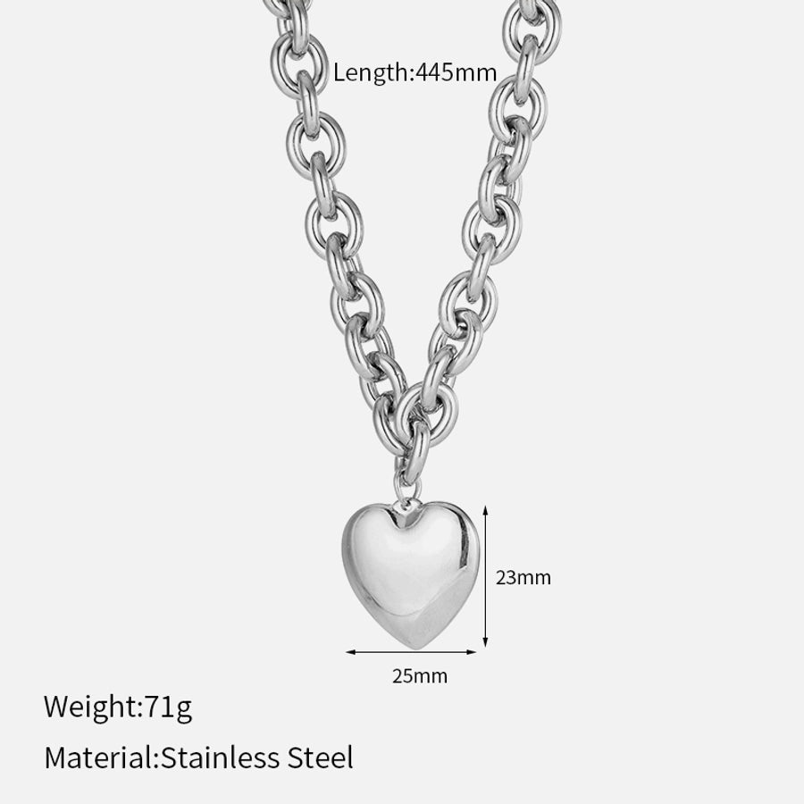 Heart Shape Cable Chain Bracelets/Necklace [304 Stainless Steel]