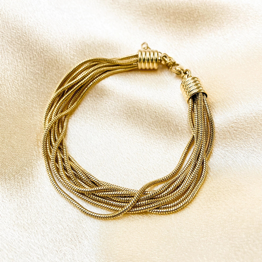 Multiple Layers Bracelet [304 Stainless Steel,14K Gold Plated]