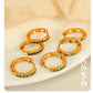 Round Rhinestones Hoop Earrings [304 Stainless Steel,18K Gold Plated]