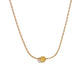 Round Zircon Necklace [304 Stainless Steel,18K Gold Plated]