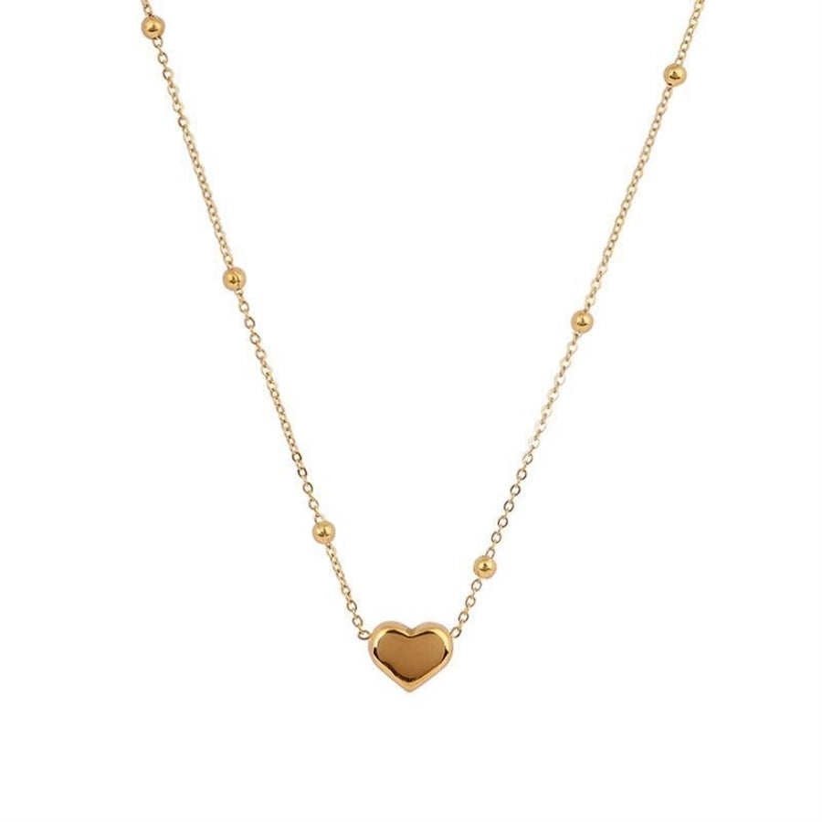 Heart Necklace [304 Stainless Steel,18K Gold Plated]