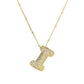 Gold Letter Pendant Necklace [304 Stainless Steel]