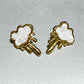 Clouds Shell Earrings [304 Stainless Steel, 18K Gold Plated]