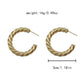 Twist Braid Hoop Earrings [304 Stainless Steel,14K Gold Plated]