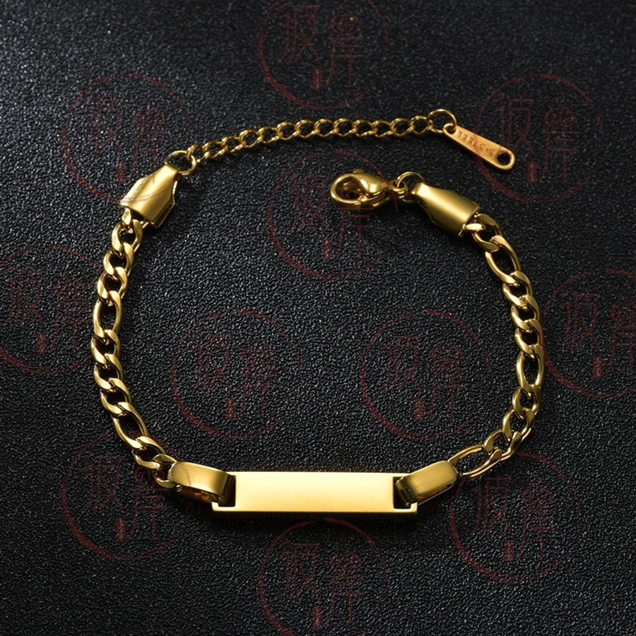 Love Heart Bracciale [201 in acciaio inossidabile, oro 18K placcato]