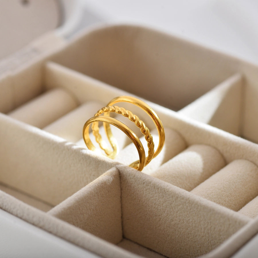 Mix Designs Gold Ring [ανοξείδωτος χάλυβα]