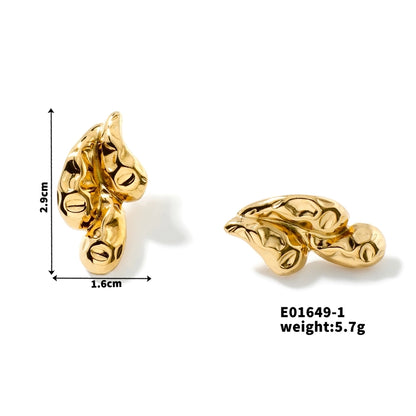 Artistic Water Droplets Ear Studs [304 Stainless Steel]