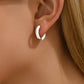 Boucles d'oreilles en émail en émail en émail [201 acier inoxydable, 18 carats en or]