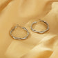 Medium Twist Hoop Earrings [304 Stainless Steel,18K Gold Plated]