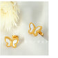 Butterfly White shell Earrings [304 Stainless Steel]