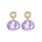 Purple Stone Earrings [304 Stainless Steel,18K Gold Plated]