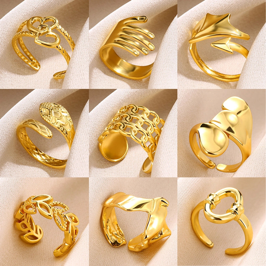 Mix Style Ring [304 Stainless Steel 18K Gold Plated]