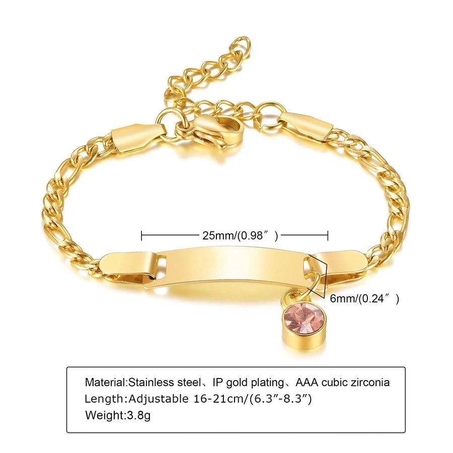 Round Zircon Chain Bracelet [201 Stainless Steel]