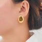 Baroque Style Water Droplets IEarrings [304 Stainless Steel,18K Gold Plated]