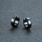 1 Set Black Earrings Ear Studs [304 Stainless Steel]