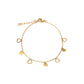 Heart Shape Bracelets [304 Stainless Steel, 18K Gold Plated]