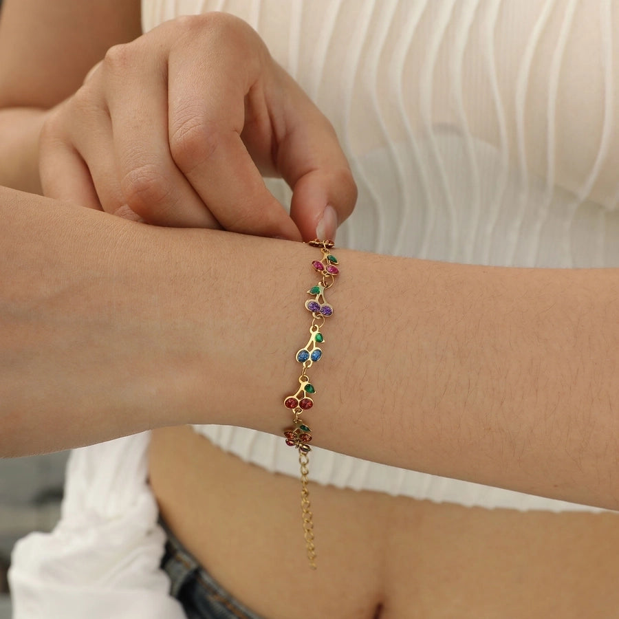 Cherry/Heart/Flower Bracelets [201 Stainless Steel]