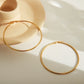 Thin Hoop Earrings [304 Stainless Steel,18K Gold Plated]