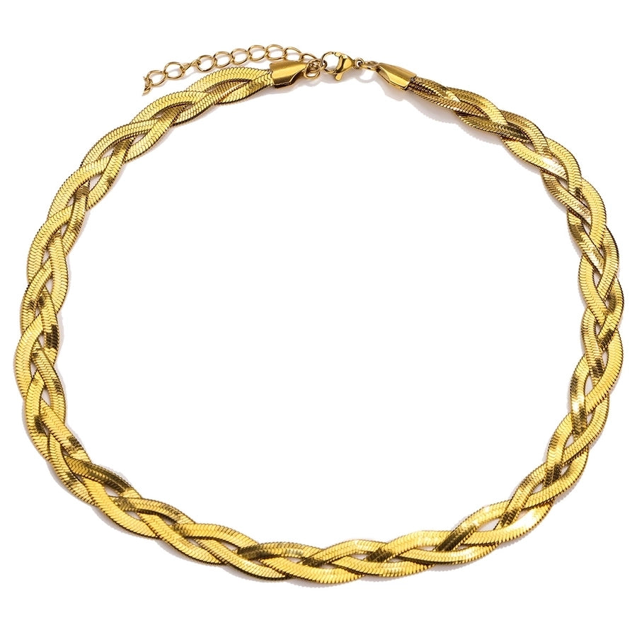 Bracciale/collana a catena della treccia [acciaio inossidabile 304]