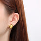 Heart Shape Stud Earrings [304 Stainless Steel,18K Gold Plated]