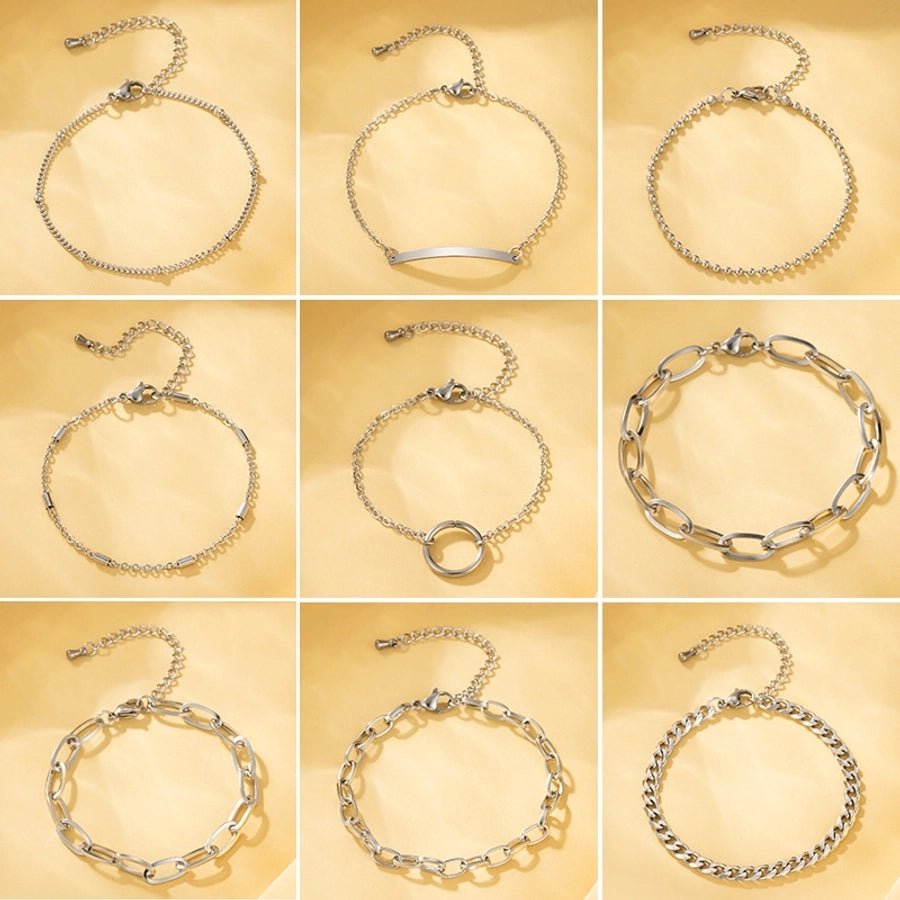 Silver Chain Bracelets [Stainless Steel]