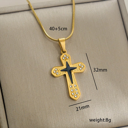 Cross Necklace [304 Stainless Steel]