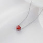 Heart Shape Zircon Inlay Necklace [304 Stainless Steel]