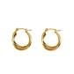 Geometric Solid Color  Hoop Earrings [304 Stainless Steel,18K Gold Plated]