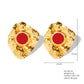 Vintage Style Stone Earrings [304 Stainless Steel,18K Gold Plated]