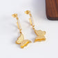 Luxuriosus Butterfly Pendientes [304 acero inoxidable, 18k dorado chapado]