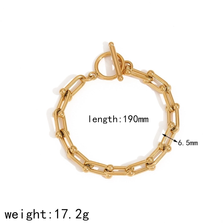 Thick Chain Bracelets [304 Stainless Steel, 18K Gold Plated]