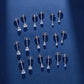 8 Pairs Rhinestone Earrings Set [304 Stainless Steel, 18K Gold Plated]