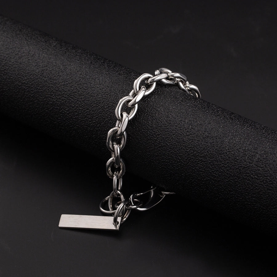 Hip-Hop Geometric Chain Bracelet [304 Stainless Steel]