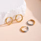 Color Block Solid Color Hoop Earrings [201 Stainless Steel,18K Gold Plated]