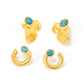 Turquoise Stone Earring [304 Stainless Steel,18K Gold Plated]