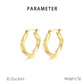 Twisted Hoop Earrings [304 Stainless Steel,18K Gold Plated]