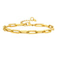 Rectangle Paperclip Chain Bracelet [Stainless Steel,18K Gold Plated]