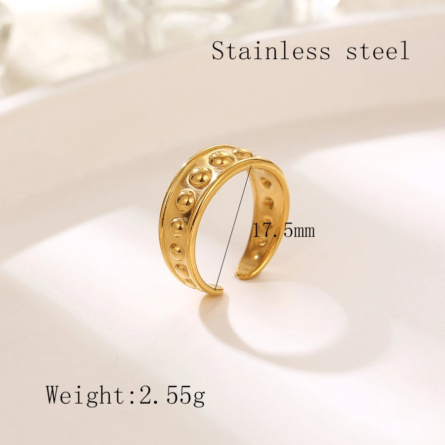 Mix -Designs Ringe [304 Edelstahl 18K Gold plattiert]