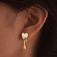 Dripping Heart Earrings [304 Stainless Steel,18K Gold Plated]