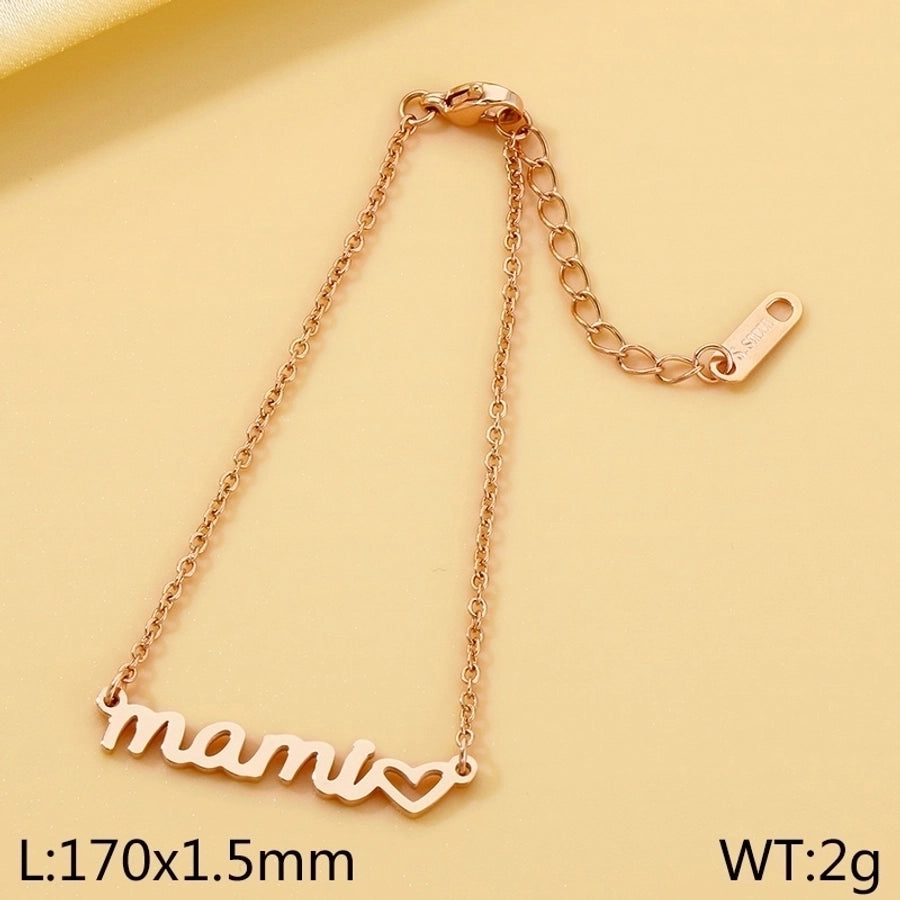 MAMA Bracelets/Necklace [Stainless Steel,18K Gold Plated]