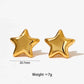 Star Earrings/Necklace [304 Stainless Steel, 16K Gold Plated]