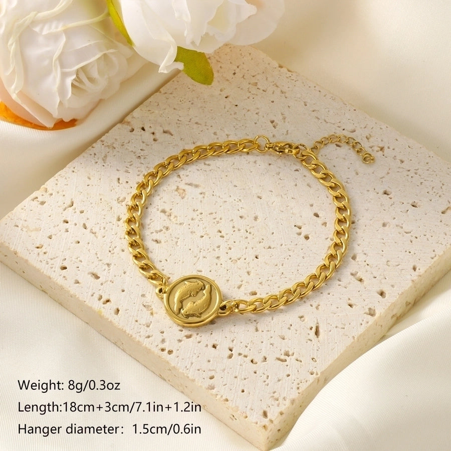 Constellation Chain Bracelet [304 Stainless Steel, 18K Gold Plated]