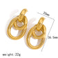 Double Hoop Earrings [304 Stainless Steel,18K Gold Plated]