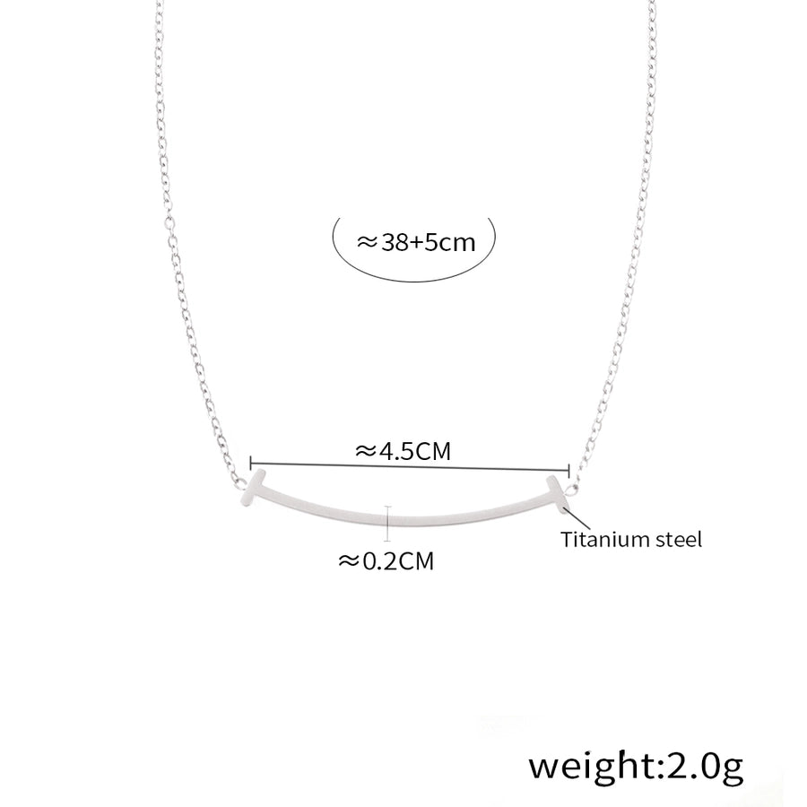 Κολιέ T Shape Lines [304 ανοξείδωτο ατσάλι, επιχρυσωμένο 18 καρατίων]