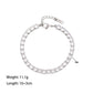 Bracelet rond en zircon [304 en acier inoxydable]