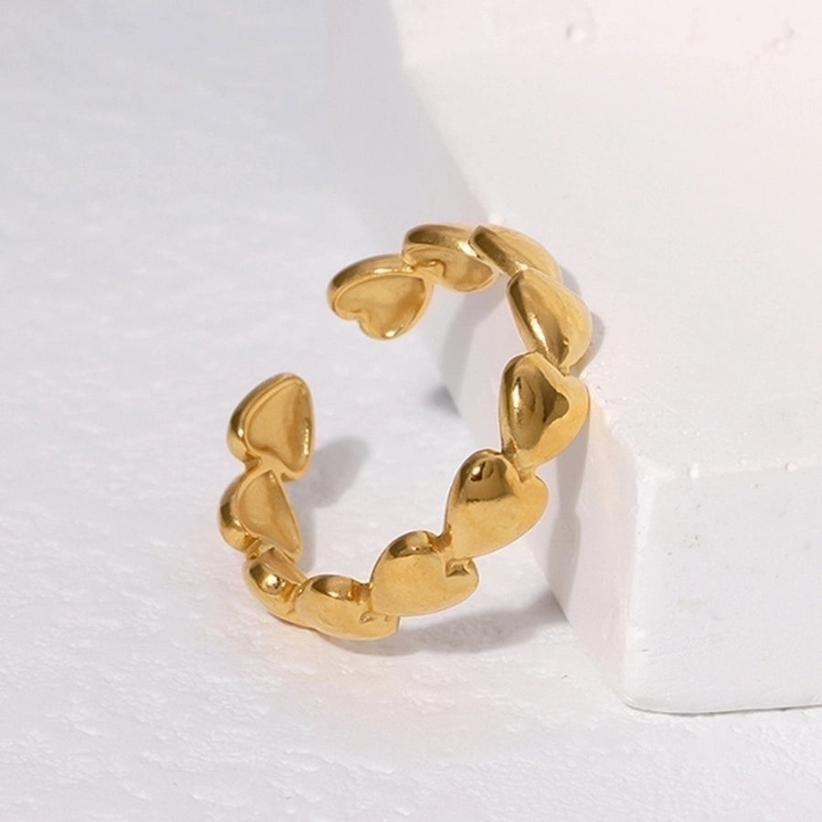 Hearts Ring [304 Stainless Steel 18K Gold Plated]