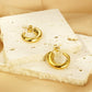 C Shape Hoop Earrings [304 Stainless Steel, 18K Gold Plated]