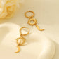 Sun Moon Drop Earrings [304 Stainless Steel,18K Gold Plated]