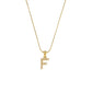 Letter Pearl Necklace [304 Stainless Steel,18K Gold Plated]