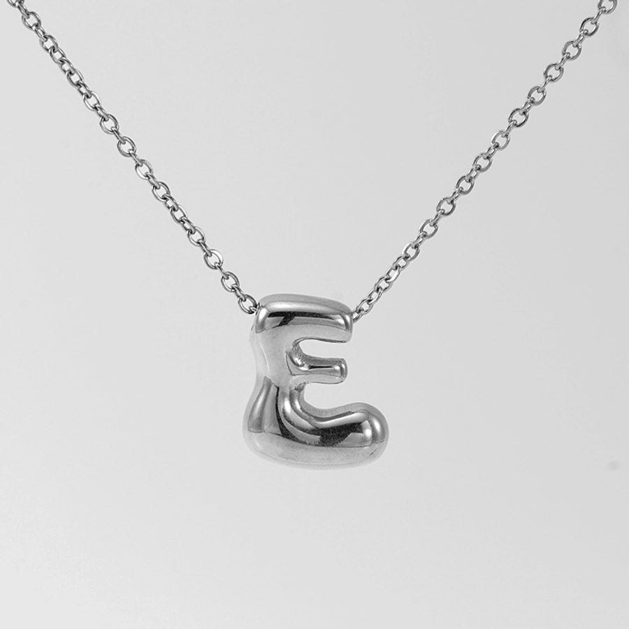 Letter Pendant Necklace [304 Stainless Steel,18K Gold Plated]